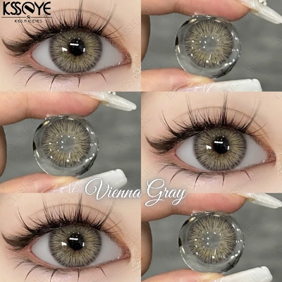 Picture of New Ksseye Vienna Gray Color Contact Lens With Regular Kit Box For Men and Women. 1 Pair Ksseye Color Contact Lens For Eye Makeup and Cosmetics.Ksseye Vienna Series. #vienna