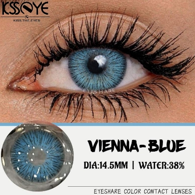 Picture of New Ksseye Vienna Blue Color Contact Lens With Regular Kit Box For Men and Women. 1 Pair Ksseye Color Contact Lens For Eye Makeup and Cosmetics.Ksseye Vienna Series. #vienna