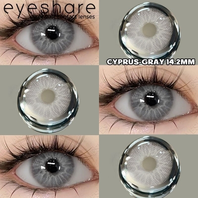 Picture of New Cyprus Gray Color Contact Lens With Regular Kit Box For Men And Women. 1 Pair Cyprus Color Contact Lens For Eye Makeup and Cosmetics. Cyprus Series. #cyprus
