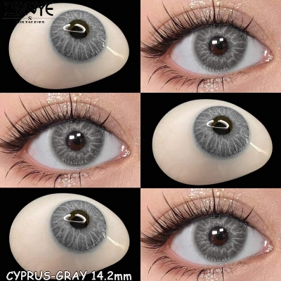 Picture of New Cyprus Gray Color Contact Lens With Regular Kit Box For Men And Women. 1 Pair Cyprus Color Contact Lens For Eye Makeup and Cosmetics. Cyprus Series. #cyprus