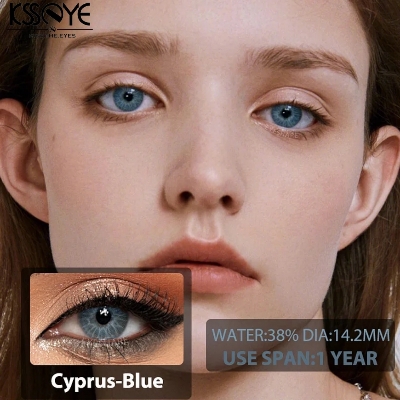 Picture of New Ksseye Cyprus Blue Color Contact Lens With Regular Kit Box For Men And Women. 1 Pair Ksseye Color Contact Lens For Eye Mackup Cosmetics. Ksseye Cyprus Series. #cyprus