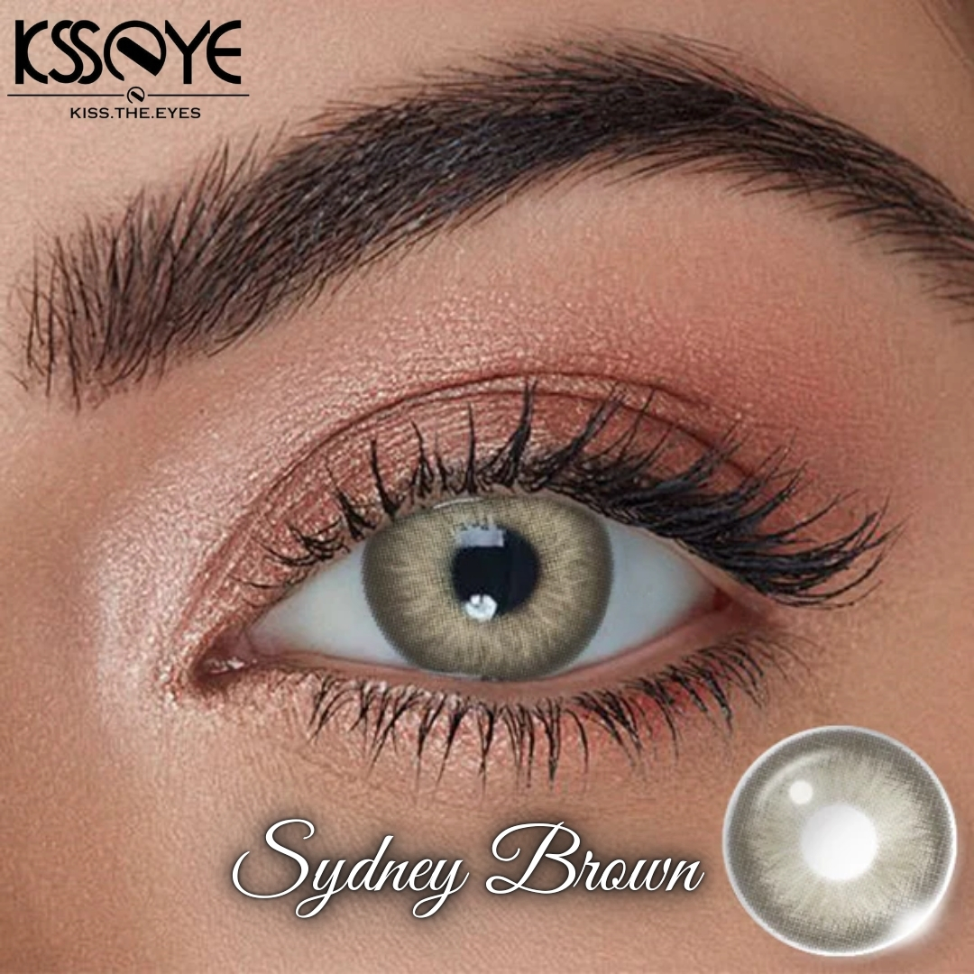 Picture of New Ksseye Sydney Brown Color Contact Lens With Regular Kit Box For Men And Women. 1 Pair Ksseye Color Contact Lens For Eye Mackup Cosmetics. Ksseye Sydney Series. #sydney