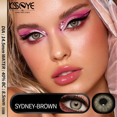 Picture of New Ksseye Sydney Brown Color Contact Lens With Regular Kit Box For Men And Women. 1 Pair Ksseye Color Contact Lens For Eye Mackup Cosmetics. Ksseye Sydney Series. #sydney