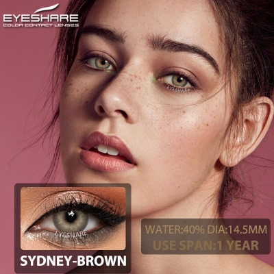 Picture of New Ksseye Sydney Brown Color Contact Lens With Regular Kit Box For Men And Women. 1 Pair Ksseye Color Contact Lens For Eye Mackup Cosmetics. Ksseye Sydney Series. #sydney