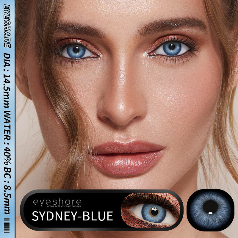 Picture of Ksseye Sydney Blue Color Contact Lens with Lens Kit Box For Men And Women.New Ksseye Sydney Series.#syd.ney.Blue