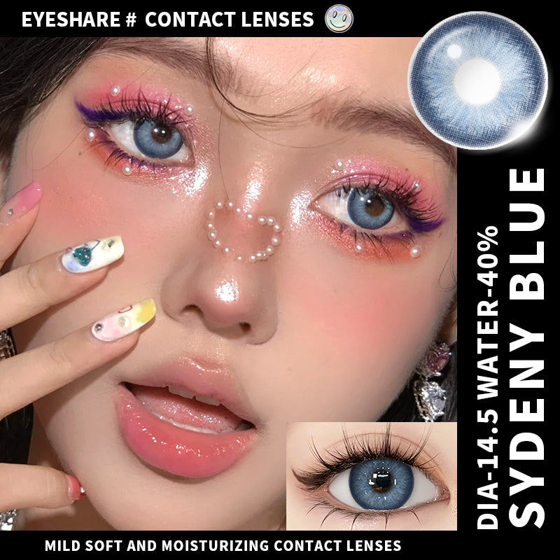 Picture of Ksseye Sydney Blue Color Contact Lens with Lens Kit Box For Men And Women.New Ksseye Sydney Series.#syd.ney.Blue