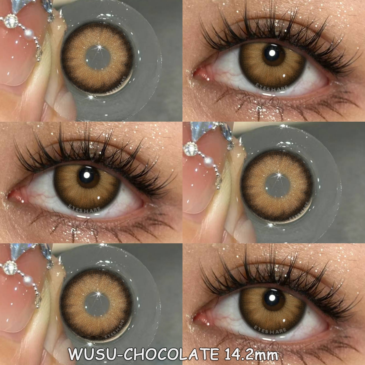 Picture of New Ksseye Wusu Chocolate Color Contact Lens with Lens Kit Box For Men And Women.Ksseye Wusu Series #wusuC