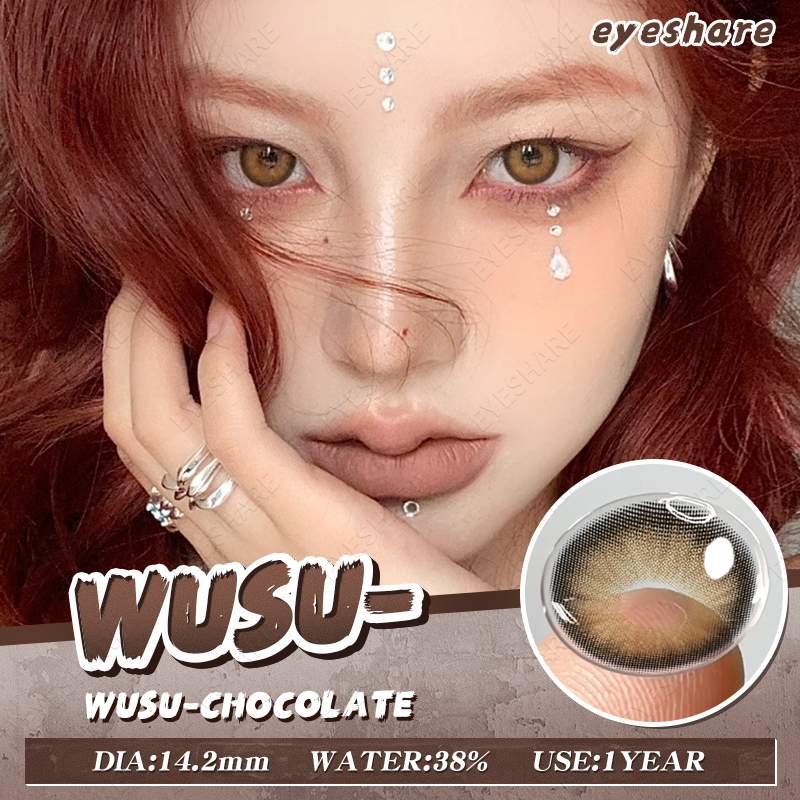 Picture of New Ksseye Wusu Chocolate Color Contact Lens with Lens Kit Box For Men And Women.Ksseye Wusu Series #wusuC
