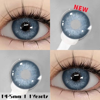 Picture of New Eyeshare Norway Blue Color contact lens with regular kit box for men & women. 1 pair Eyeshare Color contact lens for eye makeup and Cosmetics. Eyeshare Norway Series. #Norway