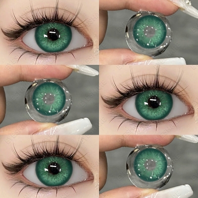 Picture of Ksseye Norway Green Color Contact Lens with Lens Kit Box For Men And Women.New Ksseye Norway Series.#nor.wayGreen