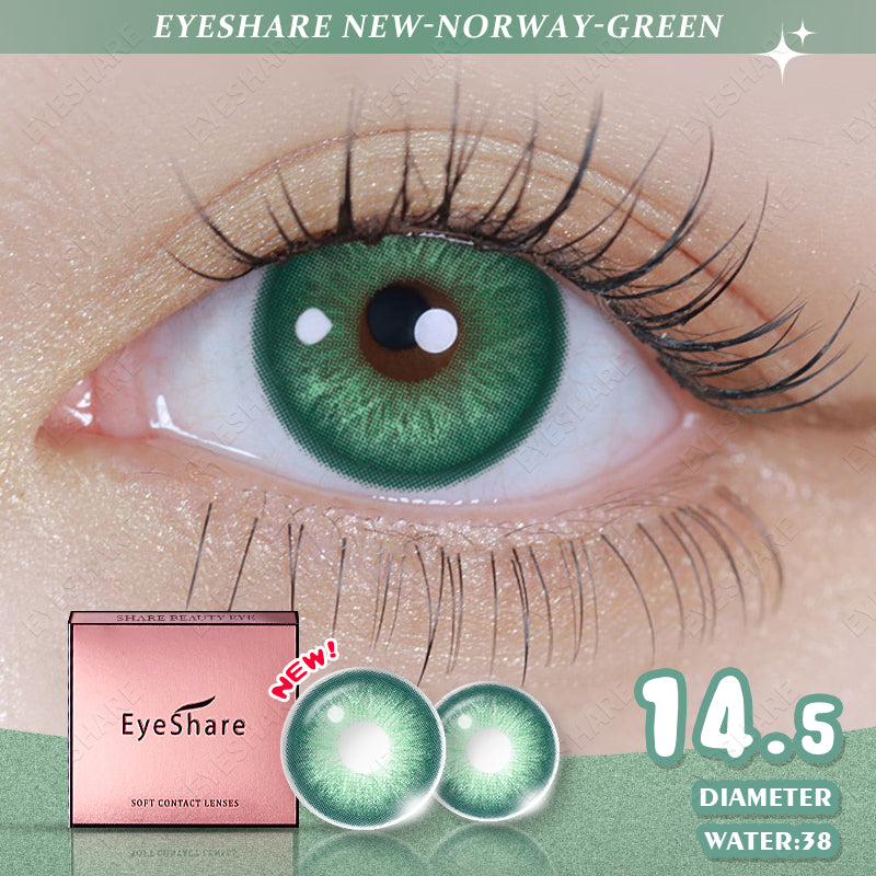 Picture of Ksseye Norway Green Color Contact Lens with Lens Kit Box For Men And Women.New Ksseye Norway Series.#nor.wayGreen