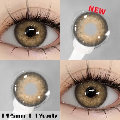Picture of New Eyeshare Norway Brown Color contact lens with regular kit box for men & women. 1 pair Eyeshare Color contact lens for eye makeup and Cosmetics. Eyeshare Norway Series. #Norway