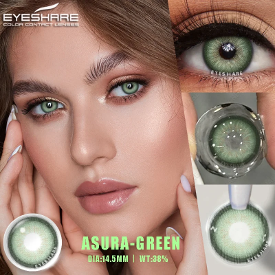 Picture of New Ksseye Asura Green Color Contact Lens with Lens Kit Box For Men & Women.1pair Ksseye Asura Color contact lens For Eye makeup and Cosmetics. Ksseye Asura Series Contact Lens. #Asura