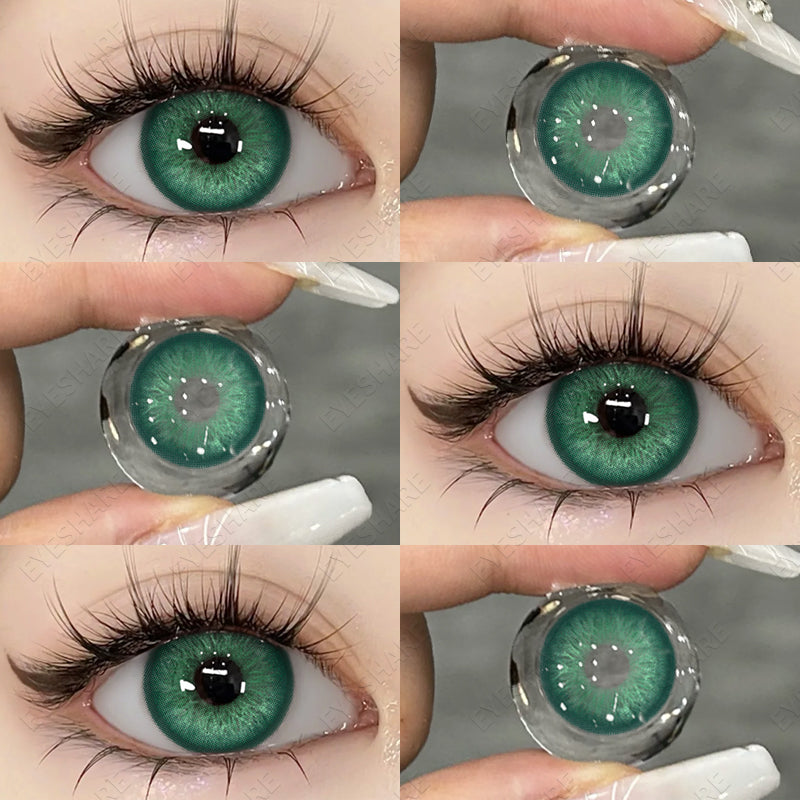 Picture of Ksseye Norway Green Color Contact Lens with Lens Kit Box For Men And Women.New Ksseye Norway Series.#nor.wayGreen