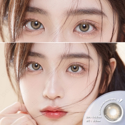 Picture of Ksseye Nanalam Brown Color Contact Lens with Lens Kit Box For Men And Women.New Ksseye Nanalam Series.#nana.lam.Brown