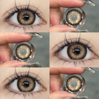 Picture of Ksseye Nanalam Brown Color Contact Lens with Lens Kit Box For Men And Women.New Ksseye Nanalam Series.#nana.lam.Brown