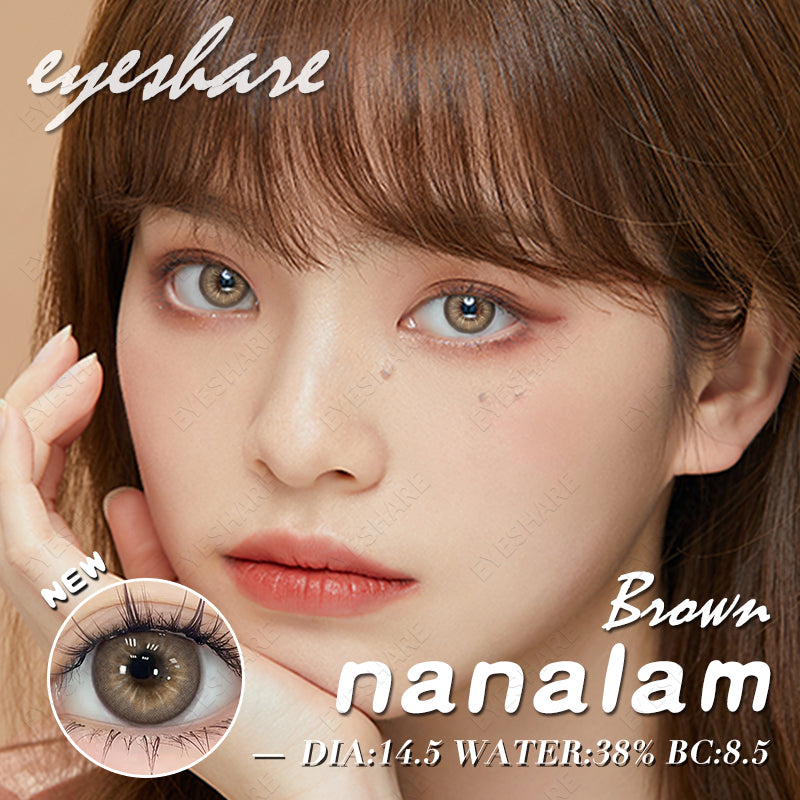 Picture of Ksseye Nanalam Brown Color Contact Lens with Lens Kit Box For Men And Women.New Ksseye Nanalam Series.#nana.lam.Brown