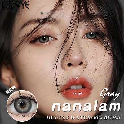 Picture of New Ksseye Nanalam Gray Color Contact Lens With Regular Kit Box For Men And Women. 1 Pair Ksseye Color Contact Lens For Eye Makeup Cosmetics. Ksseye Nanalam Series. #nanalam