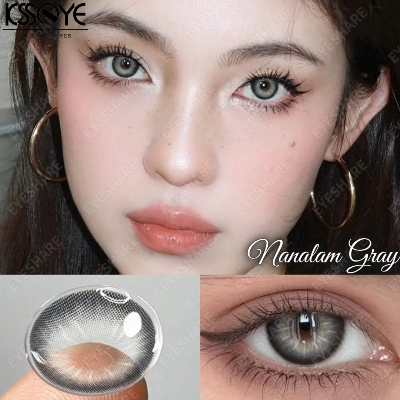 Picture of New Ksseye Nanalam Gray Color Contact Lens With Regular Kit Box For Men And Women. 1 Pair Ksseye Color Contact Lens For Eye Makeup Cosmetics. Ksseye Nanalam Series. #nanalam