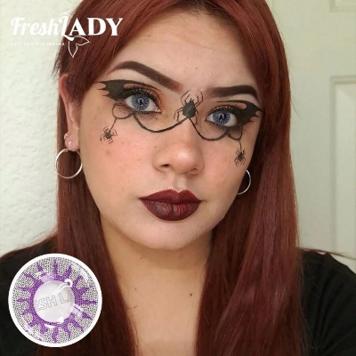 Picture of HALLOWEEN Exclusive Solar Gray Color Contact Lenses For Cosplay,Halloween Party, And Costumes.1pair Solar Gray Color contact Lens with Regular Kit Box. #so.lar.gray