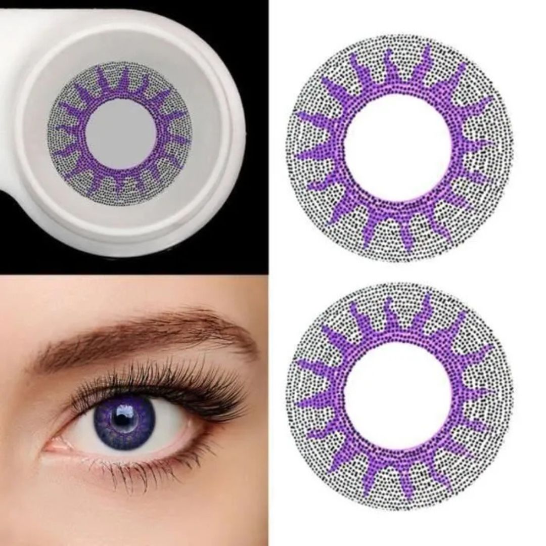 Picture of HALLOWEEN Exclusive Solar Gray Color Contact Lenses For Cosplay,Halloween Party, And Costumes.1pair Solar Gray Color contact Lens with Regular Kit Box. #so.lar.gray