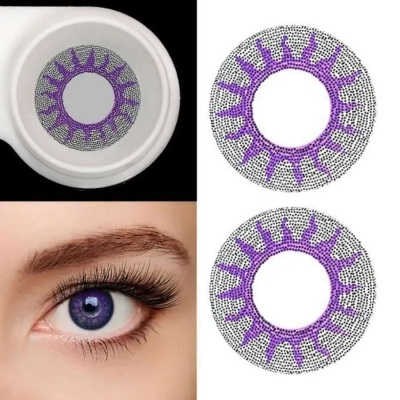 Picture of HALLOWEEN Exclusive Solar Gray Color Contact Lenses For Cosplay,Halloween Party, And Costumes.1pair Solar Gray Color contact Lens with Regular Kit Box. #so.lar.gray