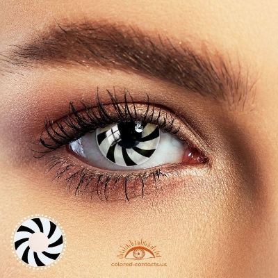 Picture of HALLOWEEN Exclusive Optical Illution Color Contact Lenses For Cosplay,Halloween Party, And Costumes.1pair Optical Illution Color contact Lens with Regular Kit Box. #optical.illu.tion