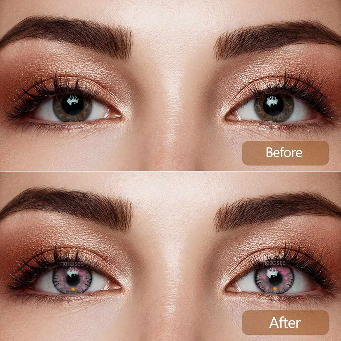 Picture of HALLOWEEN Exclusive Kitty Pink Color Contact Lenses For Cosplay,Halloween Party, And Costumes.1pair  Kitty Pink Color contact Lens with Regular Kit Box. #ki.tt.y.pink