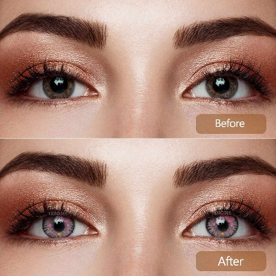 Picture of HALLOWEEN Exclusive Kitty Pink Color Contact Lenses For Cosplay,Halloween Party, And Costumes.1pair  Kitty Pink Color contact Lens with Regular Kit Box. #ki.tt.y.pink