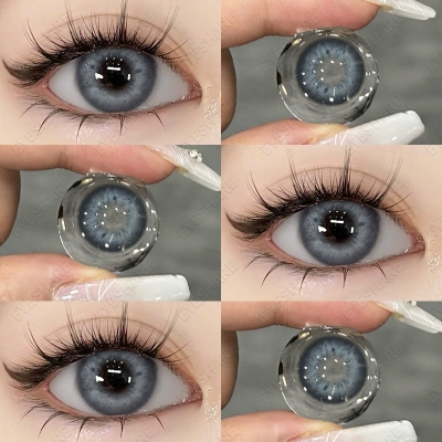 Picture of New Ksseye Exclusive Ksseye Blackspot Blue/HC2 Blue Color Contact Lens With Regular Kit Box For Men And Women. Ksseye  Blackspot Series.  #HC2.Blue