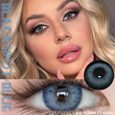 Picture of New Ksseye Exclusive Ksseye Blackspot Blue/HC2 Blue Color Contact Lens With Regular Kit Box For Men And Women. Ksseye  Blackspot Series.  #HC2.Blue