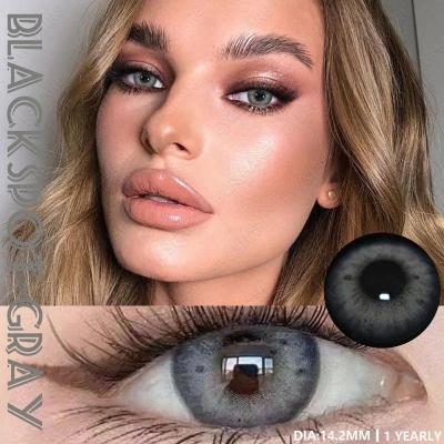 Picture of New Ksseye Exclusive Ksseye Blackspot Gray/HC2 GrayColor Contact Lens With Regular Kit Box For Men And Women. Ksseye Blackspot Series.#HC2.Gray