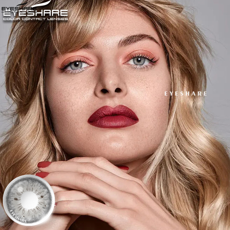 Picture of New Ksseye Exclusive Ksseye Blackspot Gray/HC2 GrayColor Contact Lens With Regular Kit Box For Men And Women. Ksseye Blackspot Series.#HC2.Gray