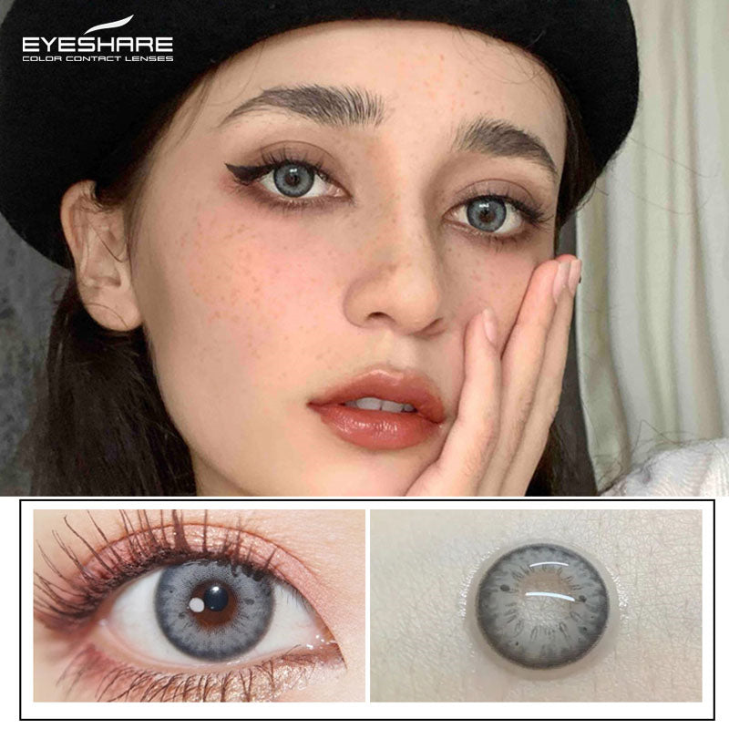 Picture of New Ksseye Exclusive Ksseye Blackspot Gray/HC2 GrayColor Contact Lens With Regular Kit Box For Men And Women. Ksseye Blackspot Series.#HC2.Gray