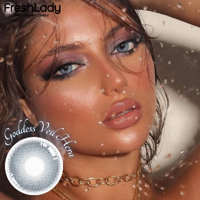 Picture of New Freshlady Godness Veil Hera Color Contact Lens With regular kit box for men & women. 1 pair Freshlady Color Contact Lens For Eye makeup/Eye Fashion. Freshlady Godness Veil Series. #Hera