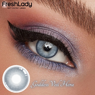 Picture of New Freshlady Godness Veil Hera Color Contact Lens With regular kit box for men & women. 1 pair Freshlady Color Contact Lens For Eye makeup/Eye Fashion. Freshlady Godness Veil Series. #Hera