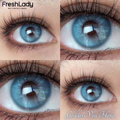 Picture of New Freshlady Godness Veil Hera Color Contact Lens With regular kit box for men & women. 1 pair Freshlady Color Contact Lens For Eye makeup/Eye Fashion. Freshlady Godness Veil Series. #Hera