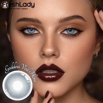 Picture of New Freshlady Godness Veil Hera Color Contact Lens With regular kit box for men & women. 1 pair Freshlady Color Contact Lens For Eye makeup/Eye Fashion. Freshlady Godness Veil Series. #Hera
