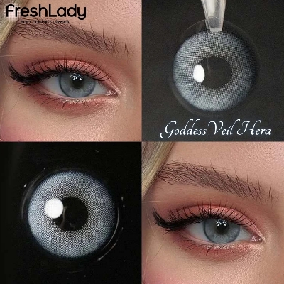 Picture of New Freshlady Godness Veil Hera Color Contact Lens With regular kit box for men & women. 1 pair Freshlady Color Contact Lens For Eye makeup/Eye Fashion. Freshlady Godness Veil Series. #Hera