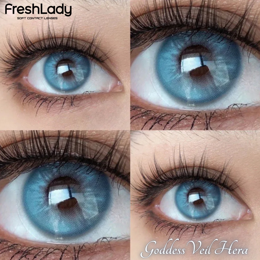 Picture of New Freshlady Godness Veil Hera Color Contact Lens With regular kit box for men & women. 1 pair Freshlady Color Contact Lens For Eye makeup/Eye Fashion. Freshlady Godness Veil Series. #Hera