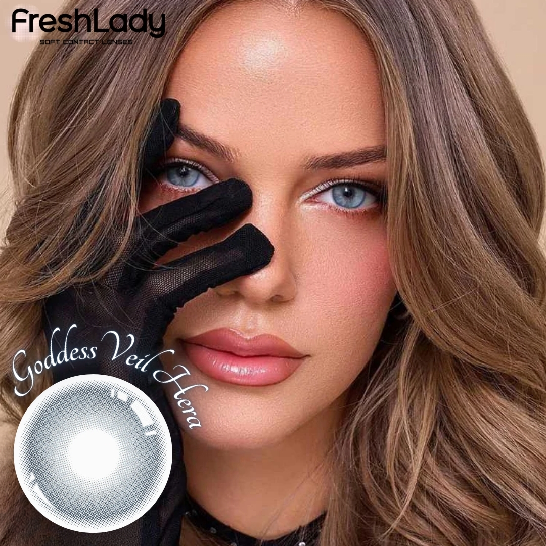 Picture of New Freshlady Godness Veil Hera Color Contact Lens With regular kit box for men & women. 1 pair Freshlady Color Contact Lens For Eye makeup/Eye Fashion. Freshlady Godness Veil Series. #Hera