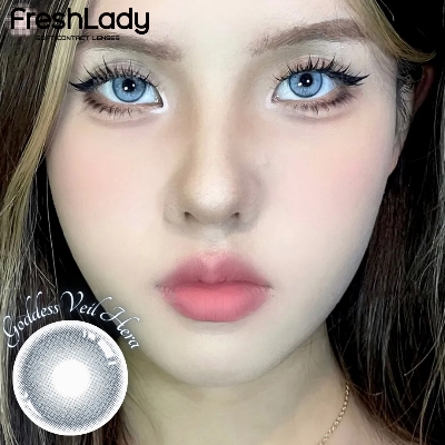 Picture of New Freshlady Godness Veil Hera Color Contact Lens With regular kit box for men & women. 1 pair Freshlady Color Contact Lens For Eye makeup/Eye Fashion. Freshlady Godness Veil Series. #Hera