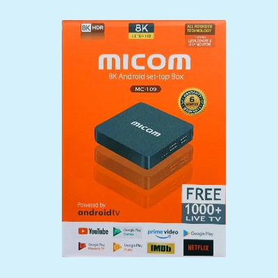 Picture of High-Performance - Micom 4K Android Set-Top Box 2GB RAM/ 16GB ROM - Break Trend - Easy to Use - Sleek Usage