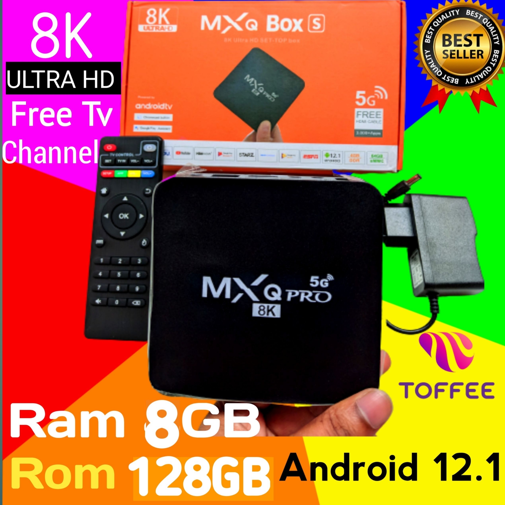 Picture of MXQ PRO 8K 5G WIFI Android Smart TV Box - Now 8GB RAM 128GB ROM, Android 12.1