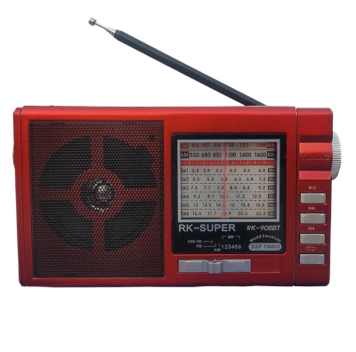 Picture of RK-908,  8 Band (FM/AM/SW1-6), Rechargeable Battery, USB, SD Card Slot, RK Super 2 way Battery Backup AC/DC  With USB/SD Music Player Radio RK Super AC/DC RK-908