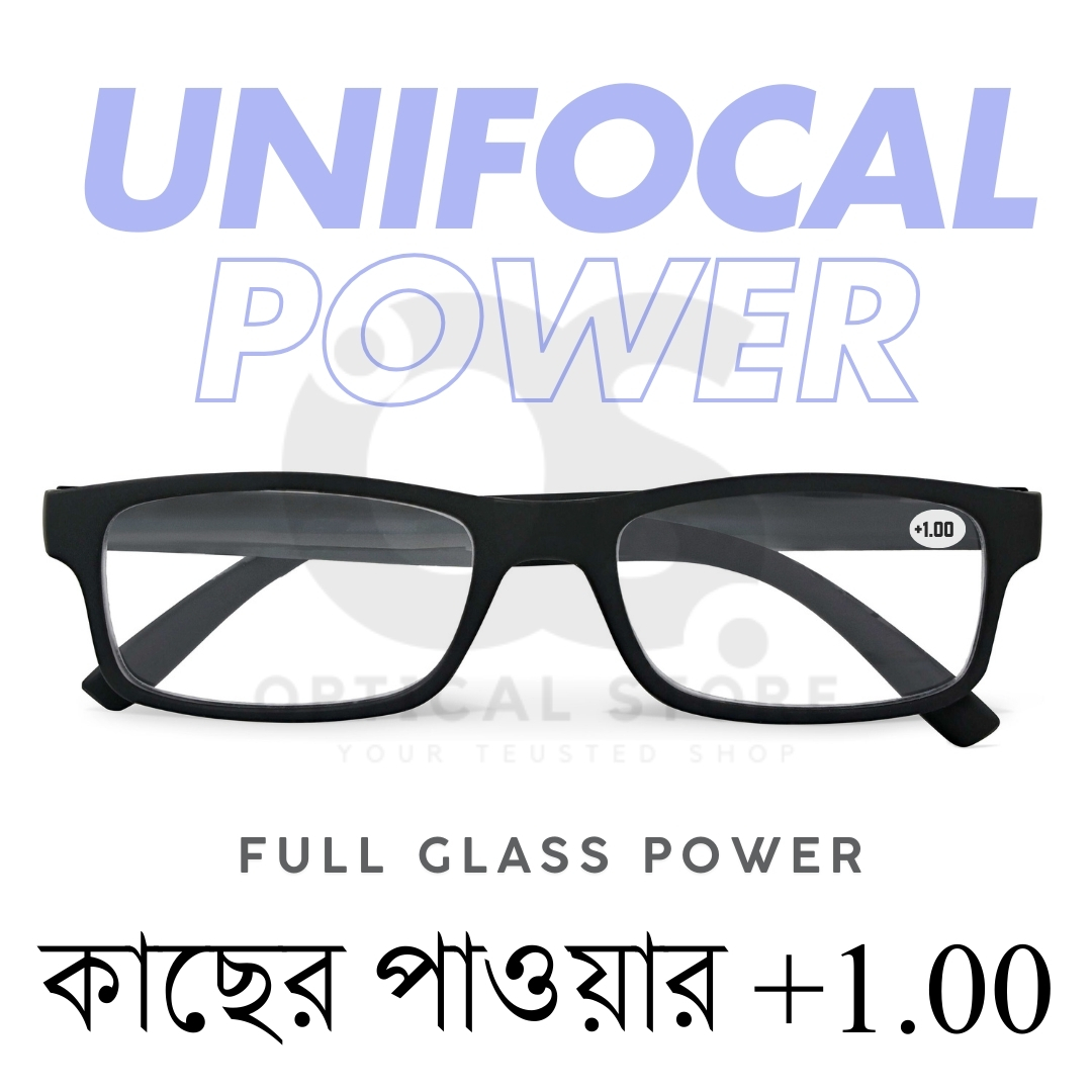 Picture of New Reading Glasses Unifocal (Full Glass Power) For Men & Women/ Unisex . +1.00 Unifocal Lens #1.00