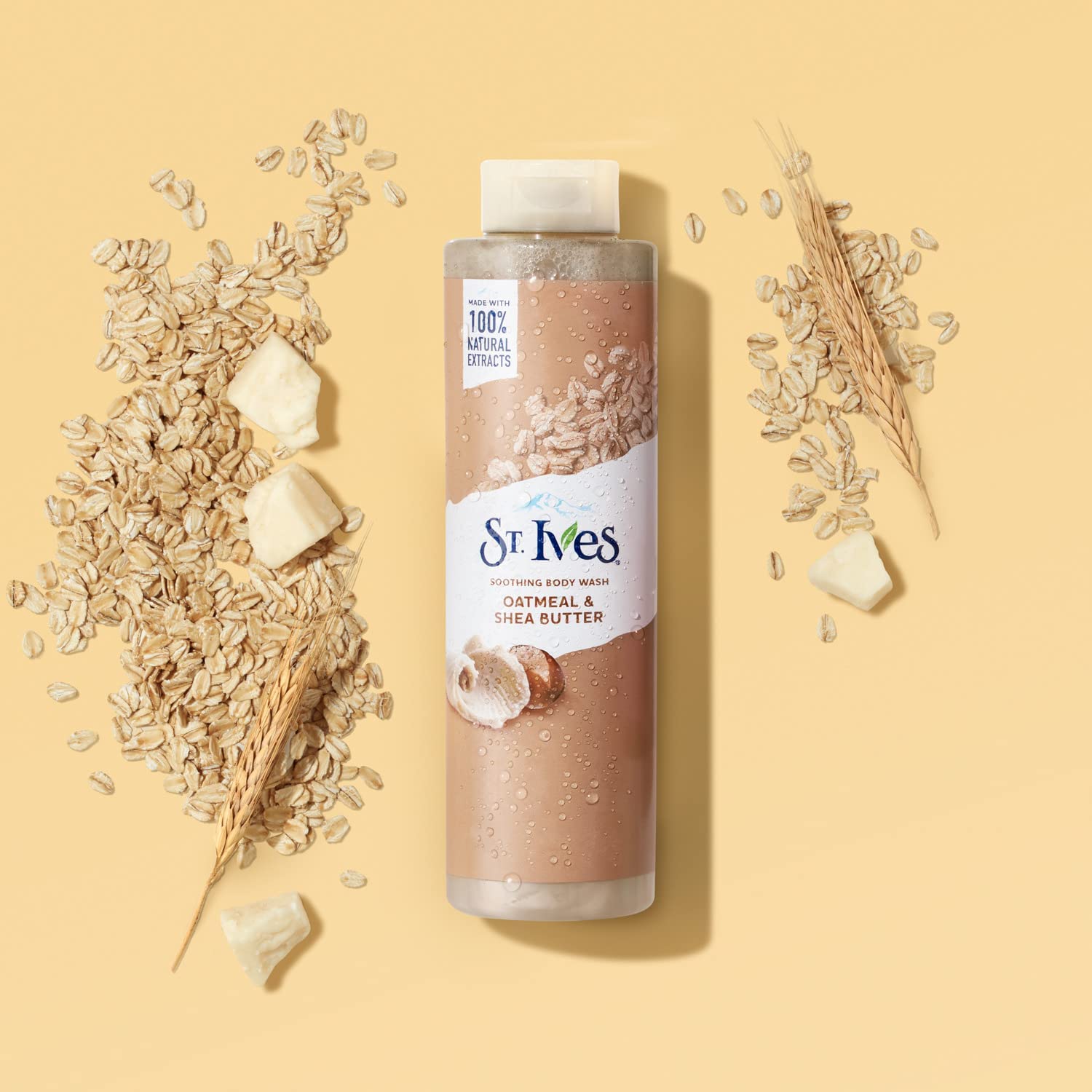 Picture of St. Ives Body Wash - Soothing Moisturizing Cleanser with Oatmeal & Shea Butter, Natural Body Wash for Sensitive Skin Made with Plant-Based Cleansers and 100% Natural Extracts - 650ml