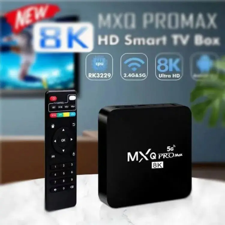 Picture of MXQ Pro 8K 5G Android Smart TV Box  -  8GB/128GB, Free Dish Line TV Channel, Android TV Box , 4K TV Box Authentic Make