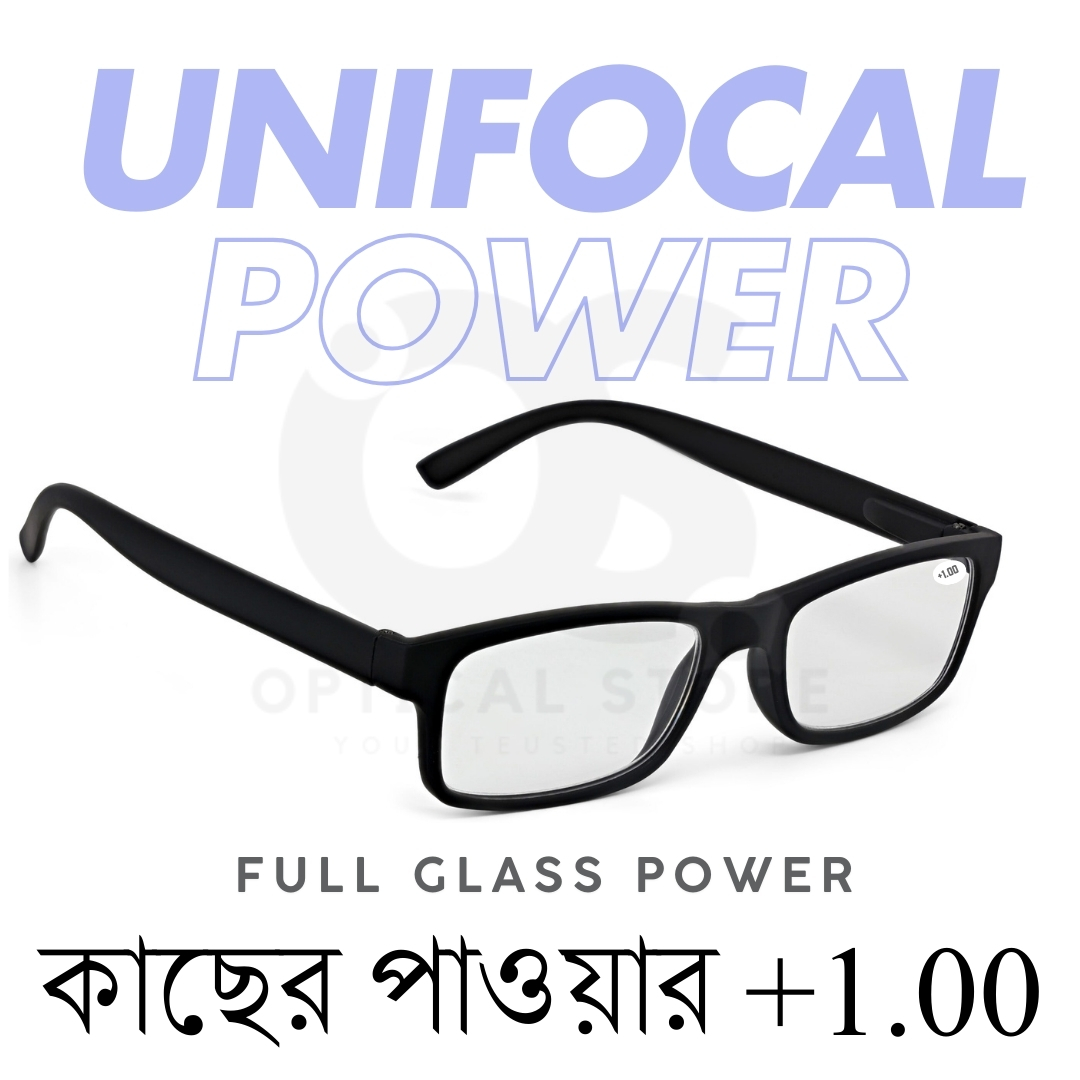 Picture of New Reading Glasses Unifocal (Full Glass Power) For Men & Women/ Unisex . +1.00 Unifocal Lens #1.00