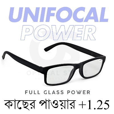Picture of New Reading Glasses Unifocal (Full Glass Power) For Men & Women/ Unisex . +1.25 Unifocal Lens. #1.25